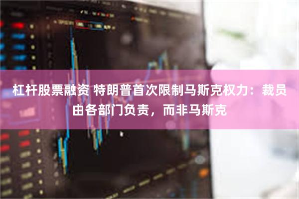 杠杆股票融资 特朗普首次限制马斯克权力：裁员由各部门负责，而非马斯克