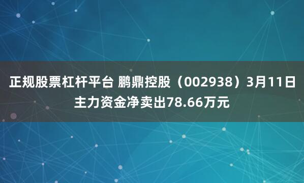 正规股票杠杆平台 鹏鼎控股（002938）3月11日主力资金净卖出78.66万元