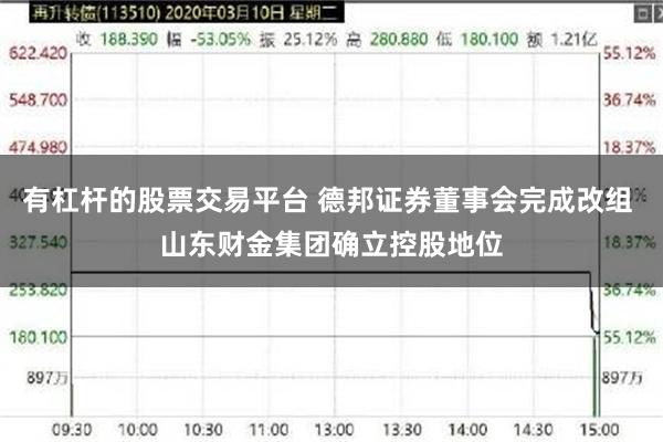 有杠杆的股票交易平台 德邦证券董事会完成改组 山东财金集团确立控股地位