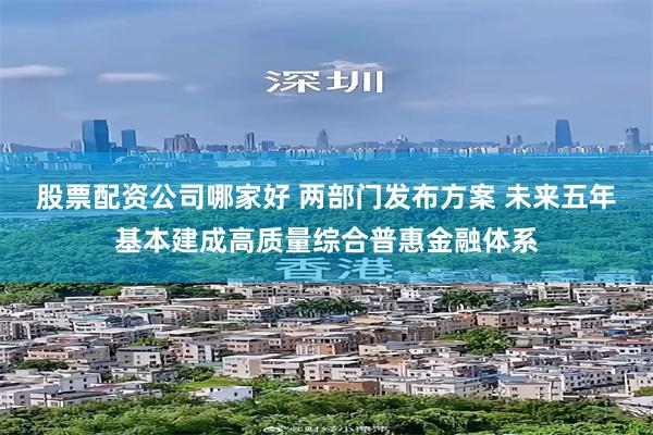股票配资公司哪家好 两部门发布方案 未来五年基本建成高质量综合普惠金融体系