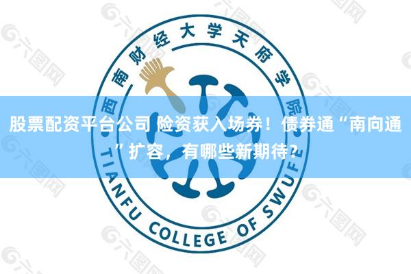股票配资平台公司 险资获入场券！债券通“南向通”扩容，有哪些新期待？